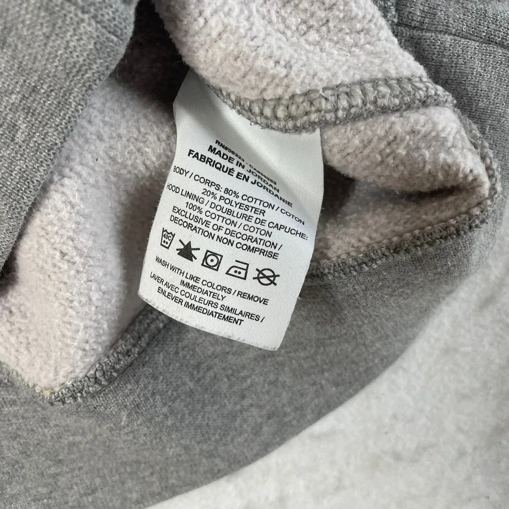 Nike Hoodie Mens Small‎ Gray Embroidered Logo Fleece Pullover BV2654-063 - Picture 6 of 7